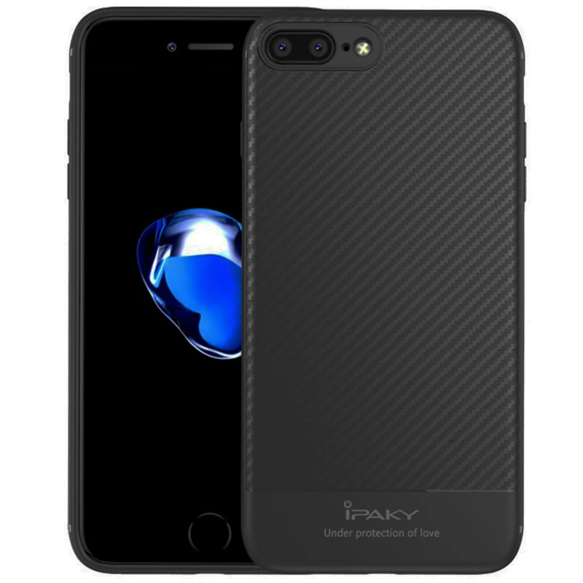 Противоударный силиконовый чехол "iPaky" Musy серый для iPhone 7 Plus/8 Plus