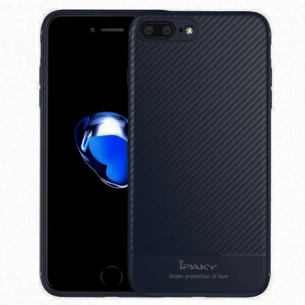 Противоударный силиконовый чехол "iPaky" Musy темно-синий для iPhone 7 Plus/8 Plus