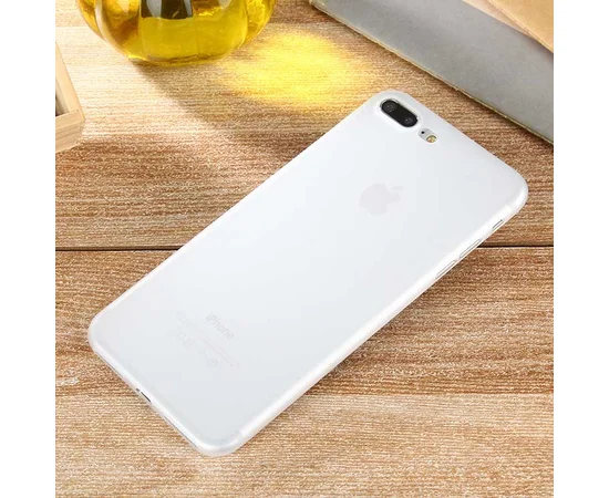 Ультратонкий пластиковый чехол "Ultrathin 0.3mm" белый для iPhone 7 Plus/8 Plus