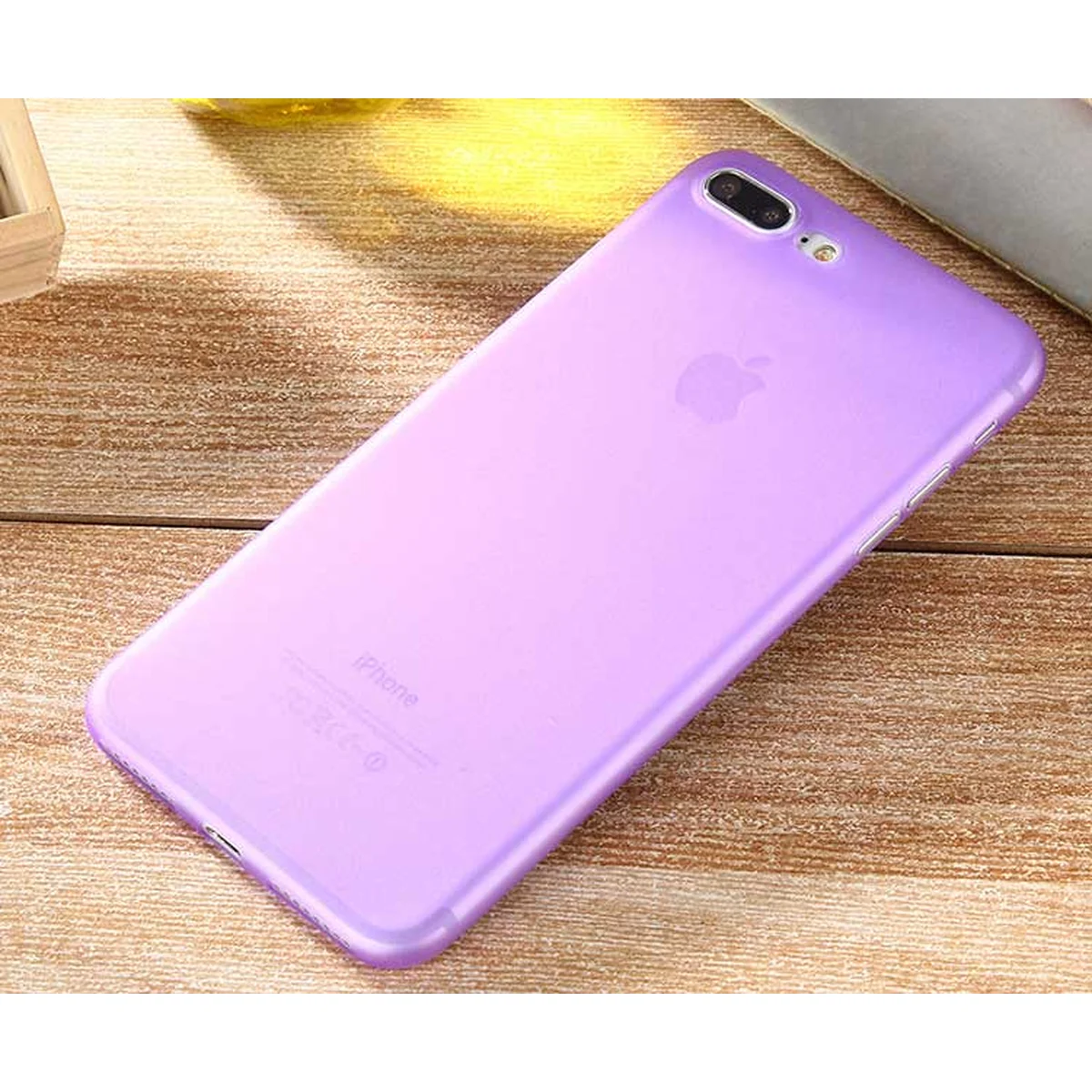Ультратонкий пластиковый чехол "Ultrathin 0.3mm" фиолетовый для iPhone 7 Plus/8 Plus