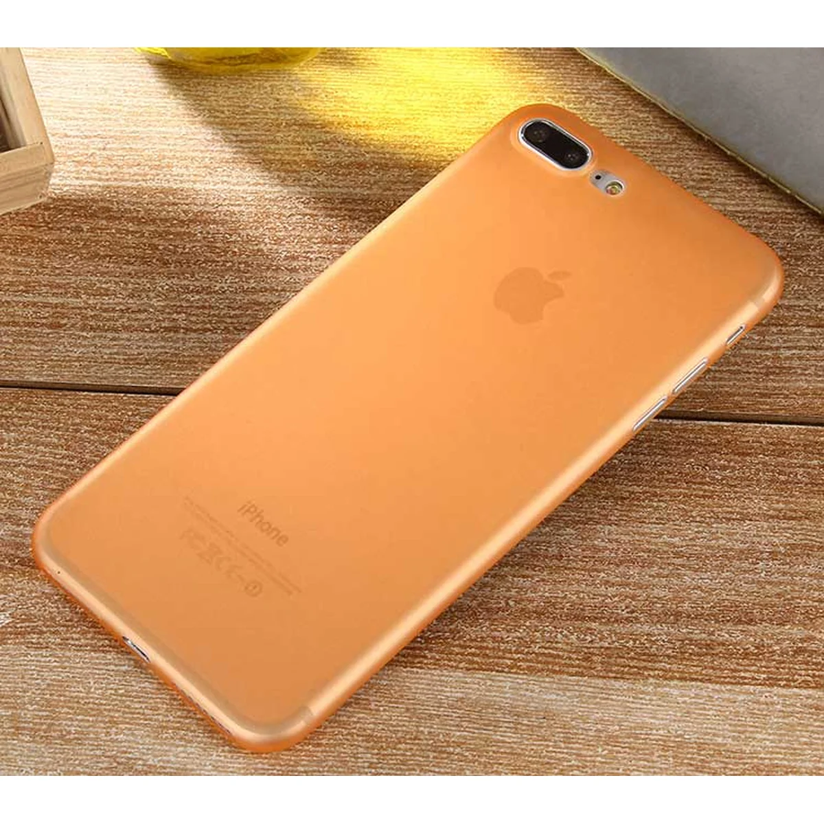 Ультратонкий пластиковий чохол "Ultrathin 0.3mm" помаранчевий для iPhone 7 Plus/8 Plus