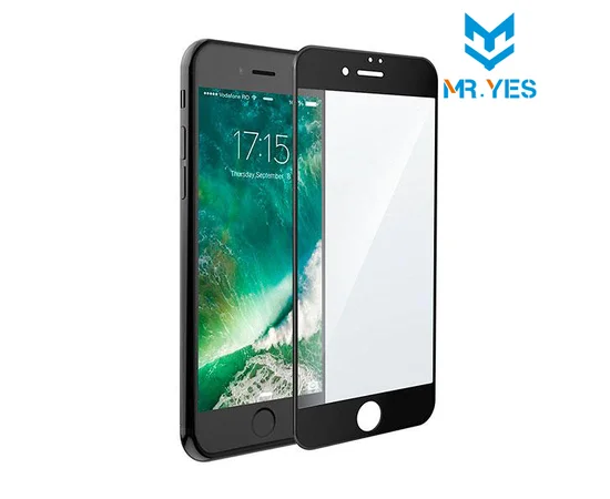 Защитное 3D стекло "Mr.Yes" 0.33mm черное для iPhone 7 Plus/8 Plus