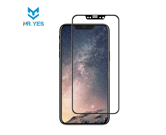 Защитное 3D стекло "Mr.Yes" черное 0.26mm для iPhone X/XS