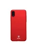 Пластиковый матовый чехол "Baseus" Thin красный для iPhone X/XS
