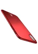 Пластиковый матовый чехол "Baseus" Thin красный для iPhone X/XS