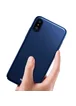 Пластиковый матовый чехол "Baseus" Thin синий для iPhone X/XS