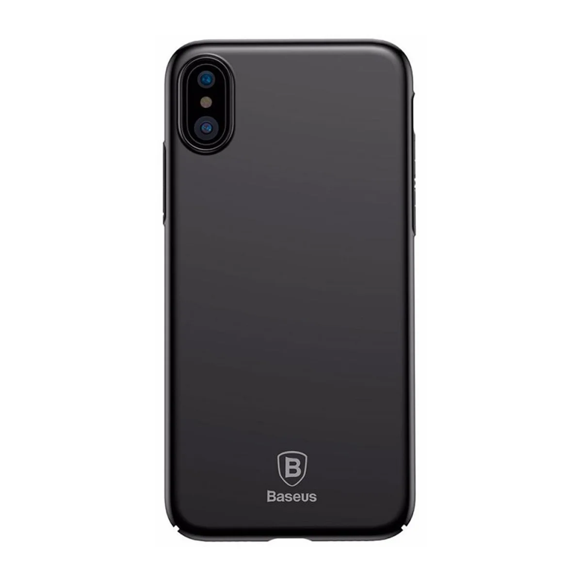 Пластиковый матовый чехол "Baseus" Thin черный для iPhone X/XS