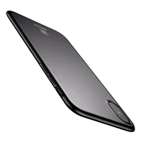 Пластиковый матовый чехол "Baseus" Thin черный для iPhone X/XS
