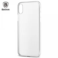 Ультратонкий пластиковий чохол "Baseus" Wing білий для iPhone X / XS