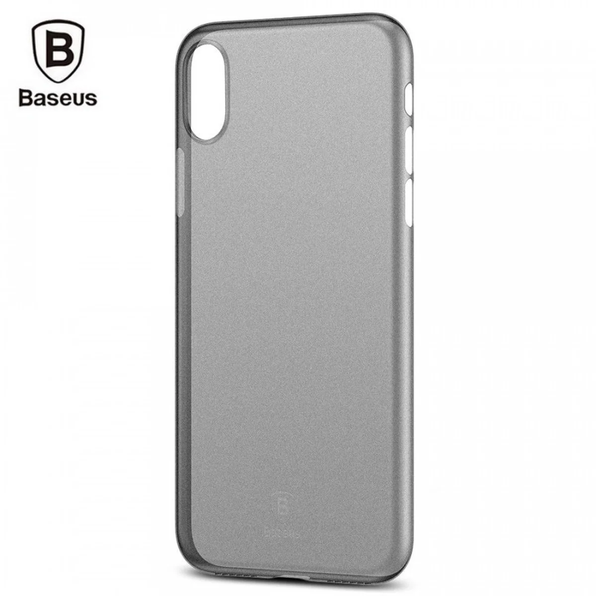 Ультратонкий пластиковый чехол "Baseus" Wing серый для iPhone X/XS