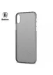 Ультратонкий пластиковый чехол "Baseus" Wing серый для iPhone X/XS