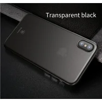 Ультратонкий пластиковый чехол "Baseus" Wing серый для iPhone X/XS