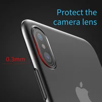 Ультратонкий пластиковый чехол "Baseus" Wing серый для iPhone X/XS