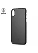 Ультратонкий пластиковый чехол "Baseus" Wing черный для iPhone X/XS