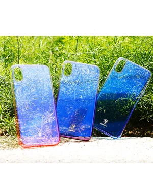 Чохол "Baseus" пластиковий для iPhone X / XS Glaze фіолетовий градієнт