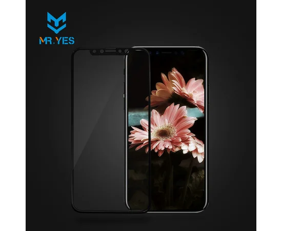 Защитное 3D стекло "Mr.Yes" черное 0.26mm для iPhone X/XS