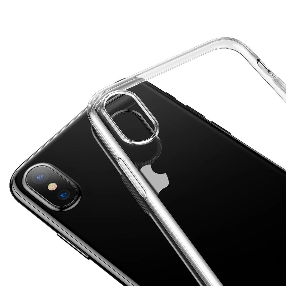 Силіконовий ультратонкий чохол "Oucase" прозорий для iPhone X / XS
