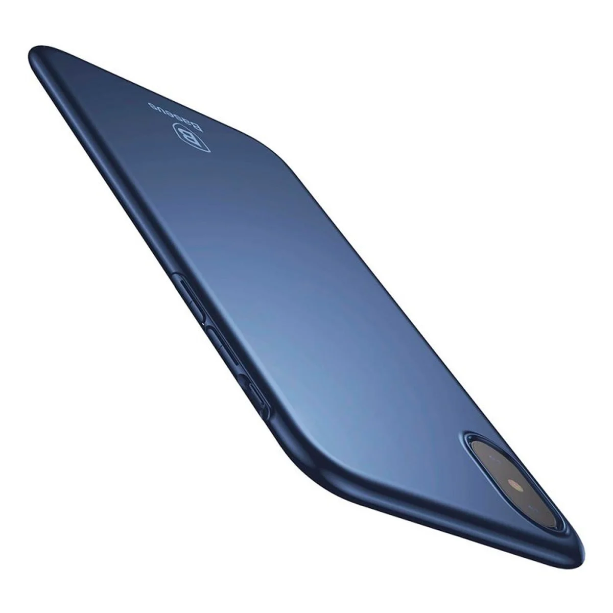 Пластиковий матовий чохол "Baseus" Thin синій для iPhone X / XS
