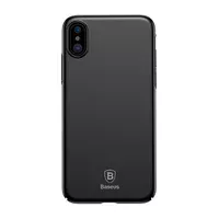 Пластиковий матовий чохол "Baseus" Thin чорний для iPhone X / XS