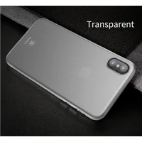 Ультратонкий пластиковый чехол "Baseus" Wing белый для iPhone X/XS