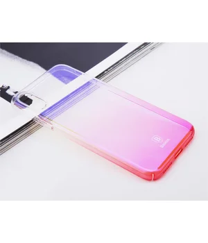 Чохол "Baseus" пластиковий для iPhone X / XS Glaze рожевий градієнт
