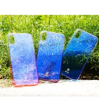 Чехол "Baseus" пластиковый для iPhone X/XS Glaze розовый градиент