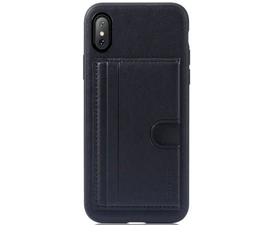 Противоударный чехол "Rock" Cana черный с карманом и подставкой для iPhone X/XS