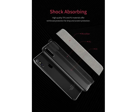 Противоударный чехол "Rock" Origin Pro черный для iPhone X/XS