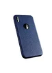 Чехол "Leather texture" силиконовый для iPhone X/XS синий