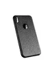Чехол "Leather texture" силиконовый для iPhone X/XS черный