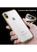 Силиконовый прозрачный чехол "Edging" золотой для iPhone X/XS