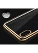 Силиконовый прозрачный чехол "Edging" золотой для iPhone X/XS