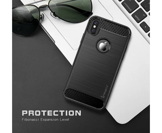 Силиконовый противоударный чехол "iPaky" Slim черный для iPhone XR