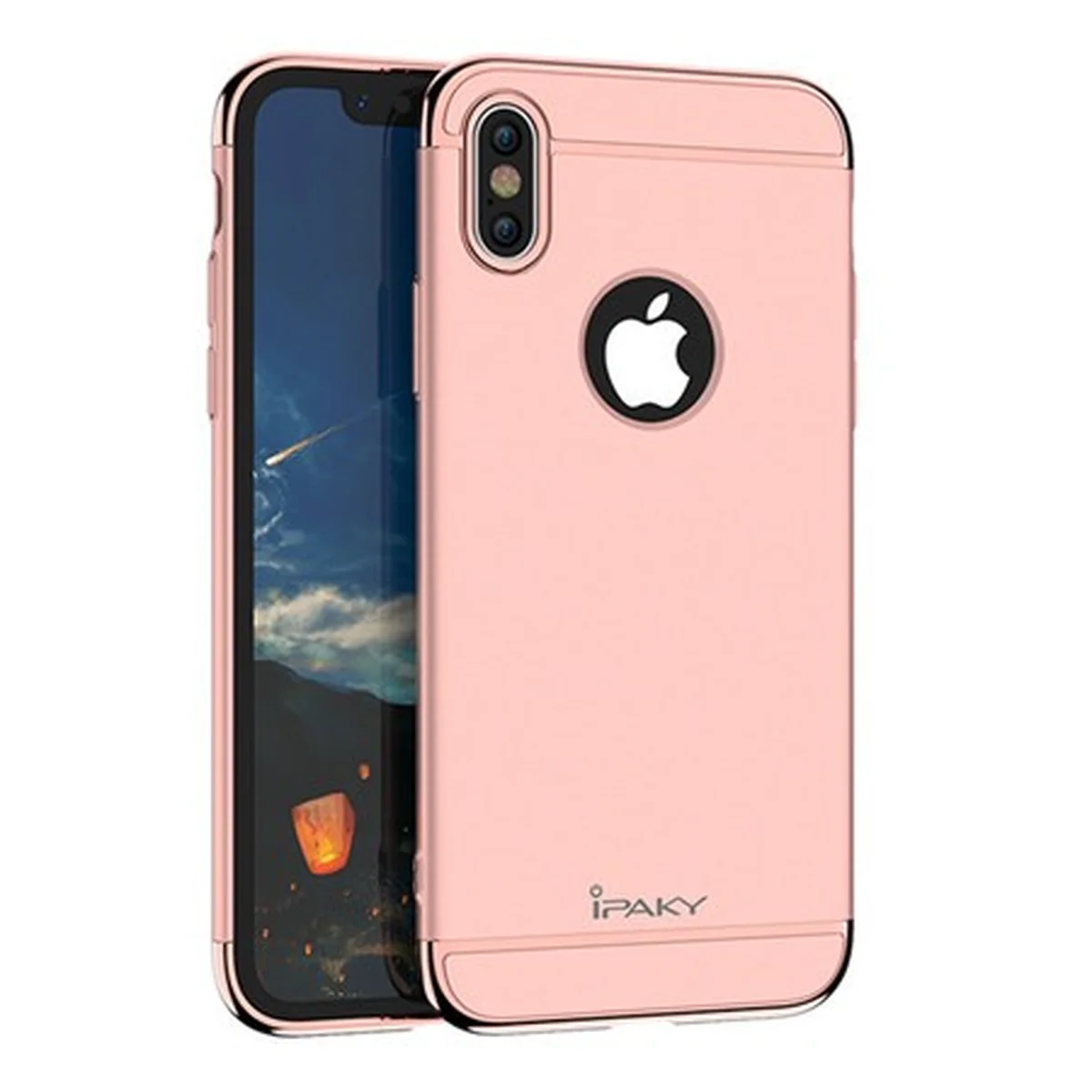 Пластиковый противоударный чехол "iPaky" Joint Rose Gold для iPhone X/XS