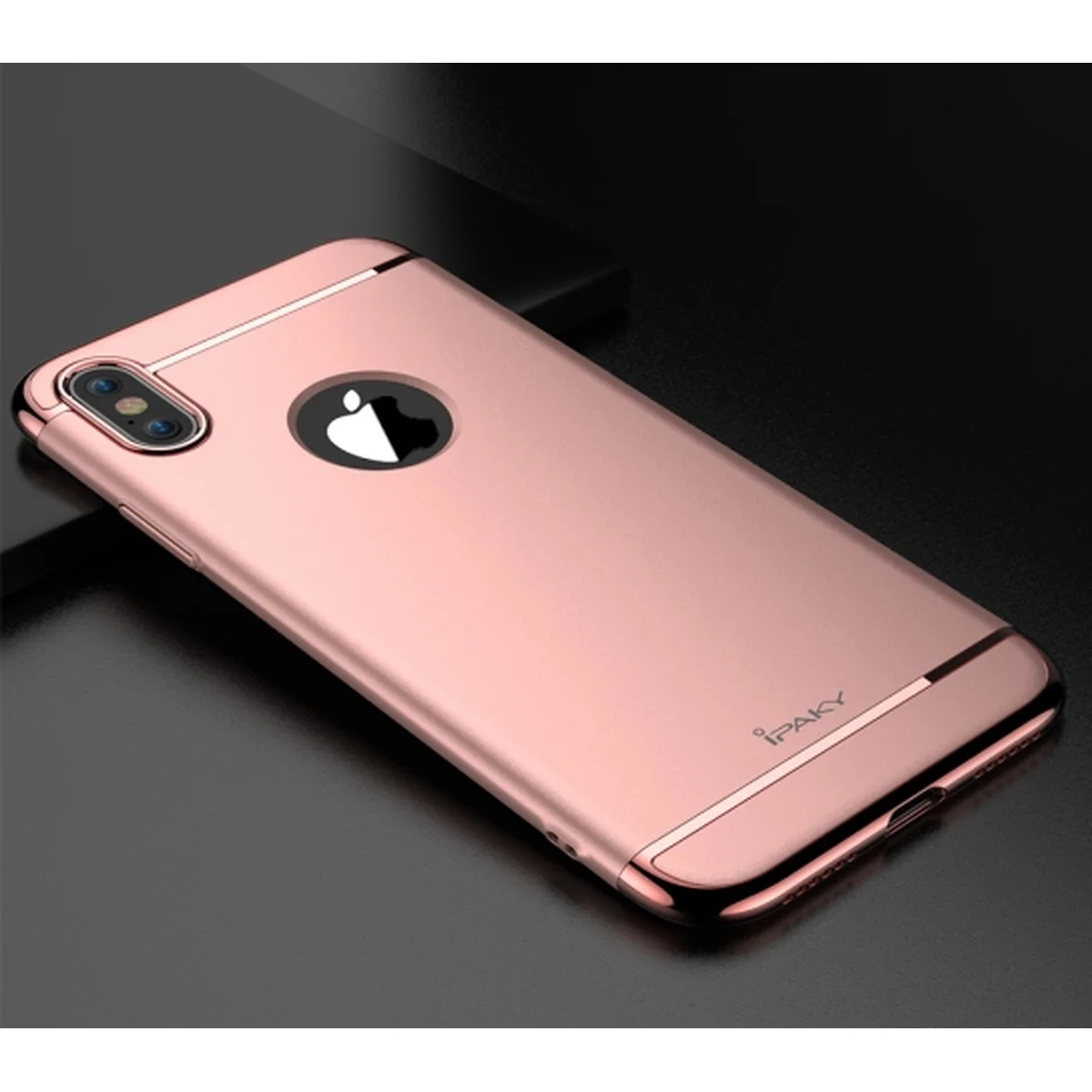 Пластиковый противоударный чехол "iPaky" Joint Rose Gold для iPhone X/XS