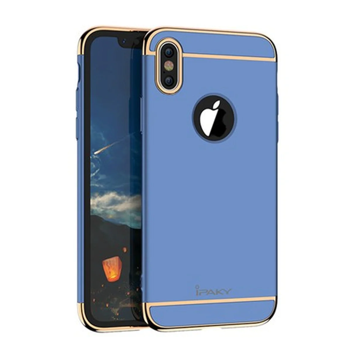 Пластиковый противоударный чехол "iPaky" Joint синий для iPhone X/XS