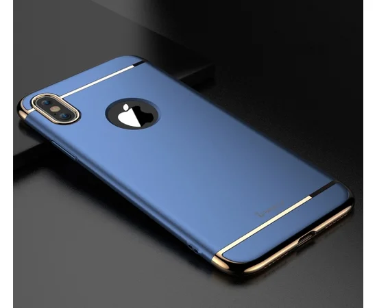 Пластиковый противоударный чехол "iPaky" Joint синий для iPhone X/XS