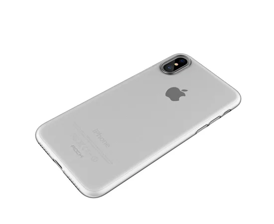 Ультратонкий пластиковый чехол "Rock" Naked белый для iPhone X/XS