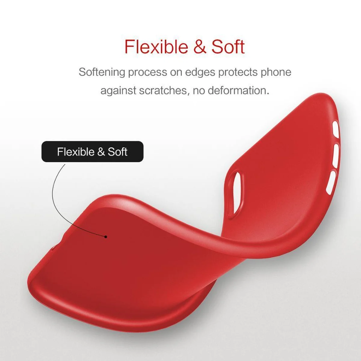 Ультратонкий пластиковый чехол "Rock" Naked красный для iPhone X/XS