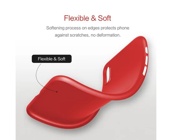 Ультратонкий пластиковый чехол "Rock" Naked красный для iPhone X/XS