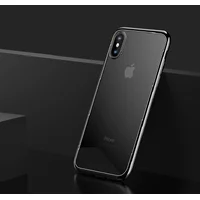 Силиконовый прозрачный чехол "Edging" черный для iPhone X/XS