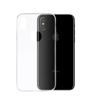 Силиконовый ультратонкий прозрачный чехол для iPhone X/XS