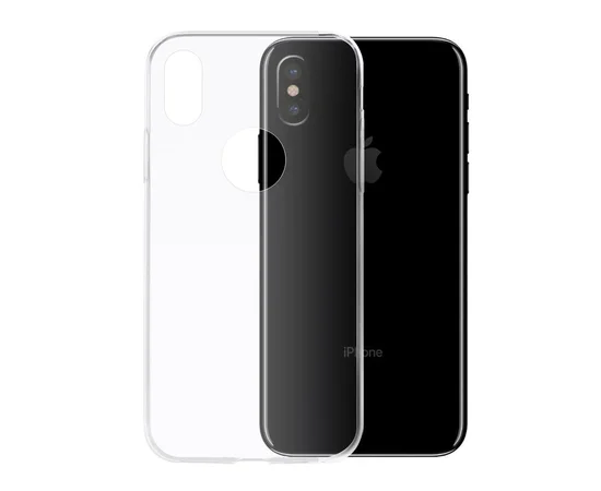 Силиконовый ультратонкий прозрачный чехол для iPhone X/XS