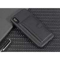 Противоударный чехол "Rock" Cana черный с карманом и подставкой для iPhone X/XS