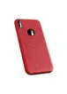 Чехол "Leather texture" силиконовый для iPhone X/XS красный