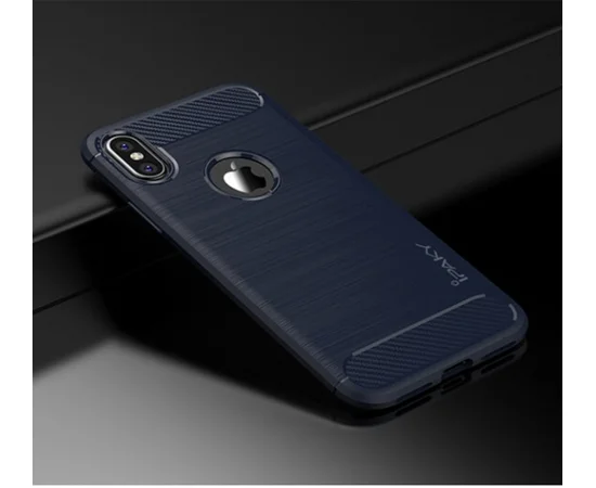 Силиконовый противоударный чехол "iPaky" Slim синий для iPhone XR