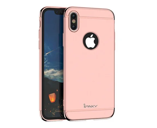 Пластиковый противоударный чехол "iPaky" Joint Rose Gold для iPhone X/XS