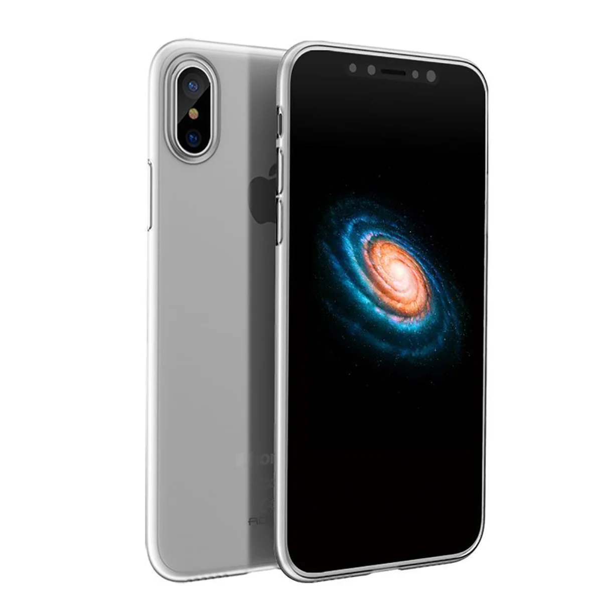 Ультратонкий пластиковый чехол "Rock" Naked белый для iPhone X/XS