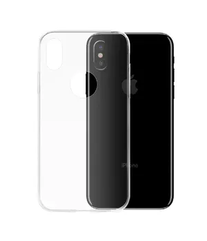 Силиконовый ультратонкий прозрачный чехол для iPhone X/XS
