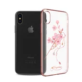 Чехол со стразами SWAROVSKI "Kingxbar" пластиковый для iPhone X/XS Hairpin Rose Gold